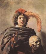 Frans Hals Young Man with a Skull (mk08) oil painting artist